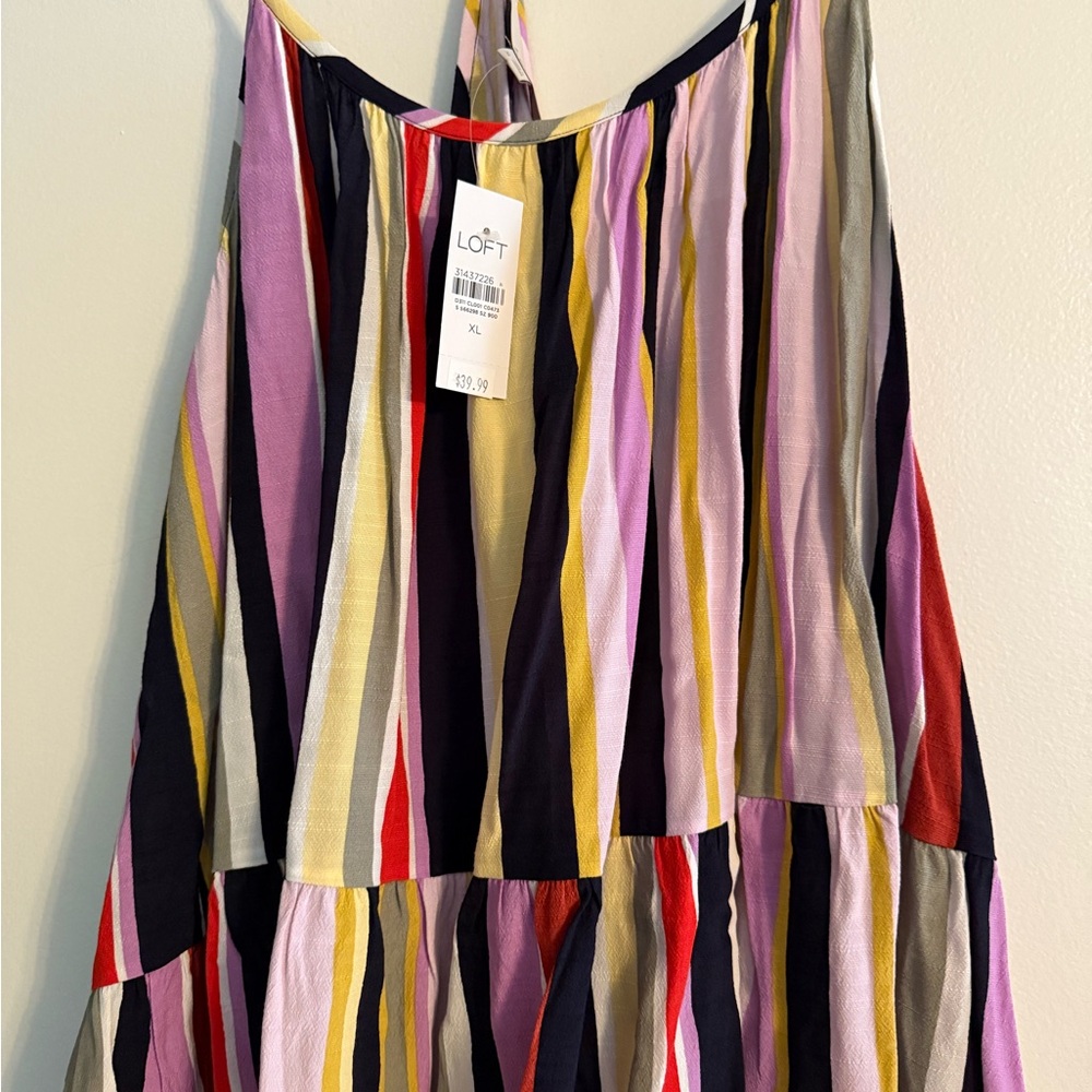 LOFT Multicolor Striped Dress
